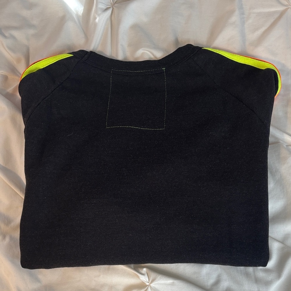 Aviator Nation Bolt Embrodiery Cropped Classic 4 Stripe - Black/Neon - Picture 5 of 5